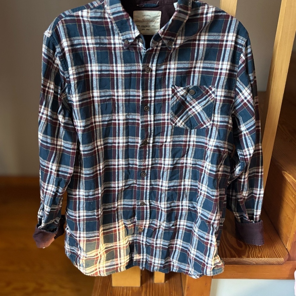 Weatherproof Blue Casual Button Down Shirt